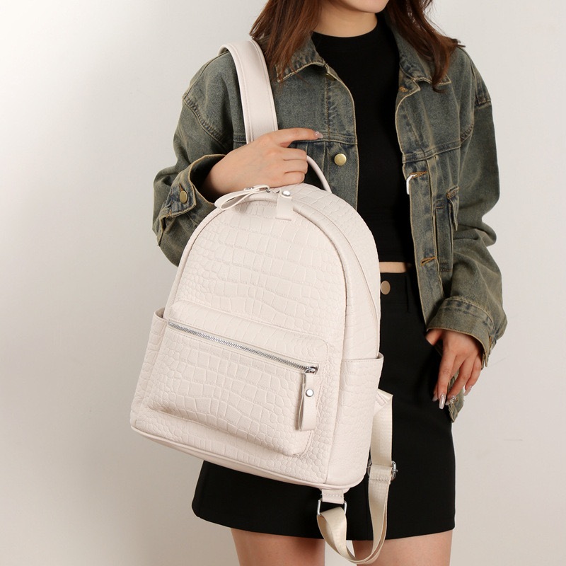 BALO DA SIZE 40 BALO ĐI HỌC THỜI TRANG NỮ VINTAGE HỌA TIẾT BALO DU LỊCH GIA ĐÌNH