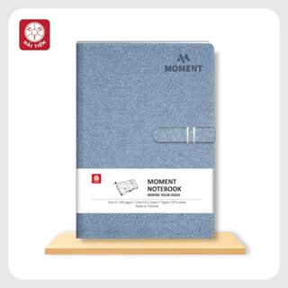  HẢI TIẾN Sổ da cao cấp Moment  Bìa da vân vải - Khuy cài  - Đủ kích thước 