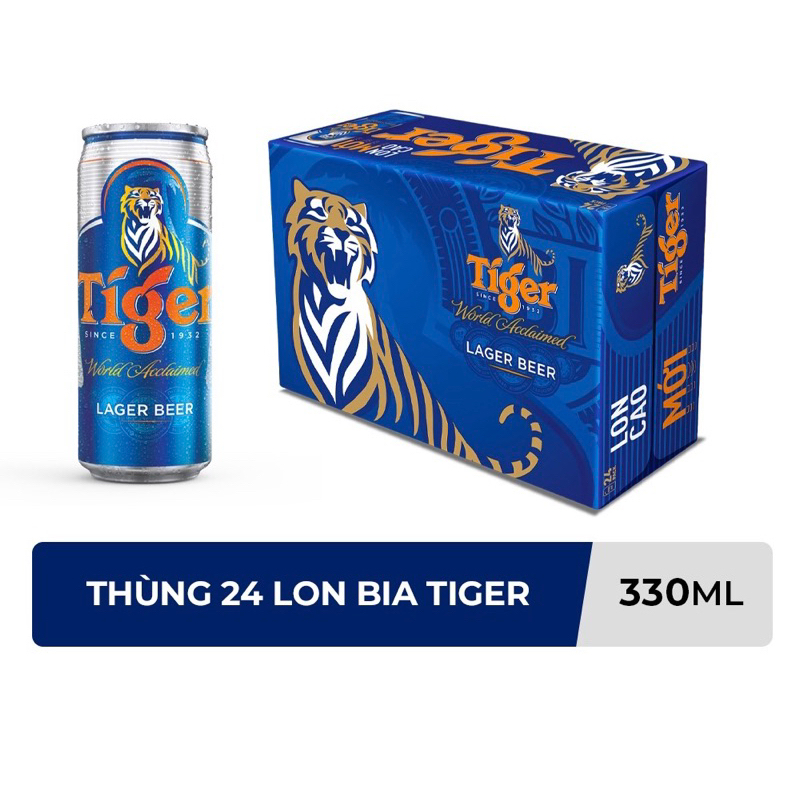 Thùng bia Tiger 24 lon, 330ml/lon