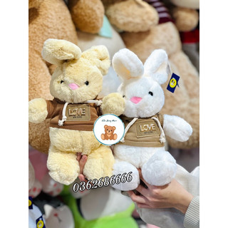 Thỏ bông tai dài mặc áo - gấu bông thỏ quà tặng dễ thương cho bé