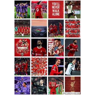 Bộ 40 hình dán Liverpool, hình dán sticker bóng đá, hình dán cầu thủ bóng đá Liverpool