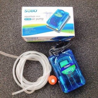 Máy sục sủi thổi khí oxy sobo sb 348a - máy sủi oxy sb-348a 2 vòi 5w - máy oxy hồ cá