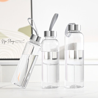 Combo 3 bình thủy tinh dây 500ml. Bình thủy tinh kèm quai xách tiện lợi, trong suốt.