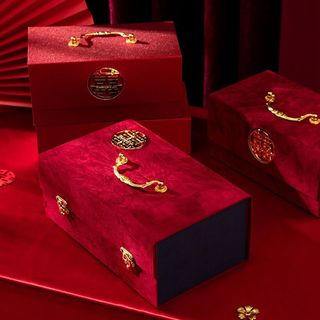 Vali nạp tài bằng nhung đựng sính lễ quà cưới trang sức ngày cưới lễ hỏi phụ kiện cao cấp sang trọng