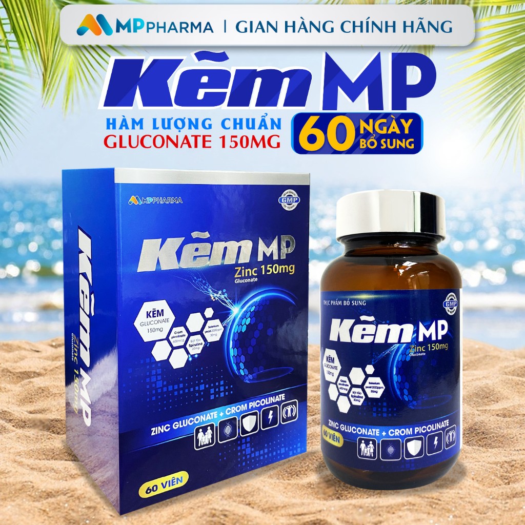 TPBS Kẽm MP Zinc, viên uống bổ sung Kẽm Gluconate hỗ trợ sức khỏe cho mọi