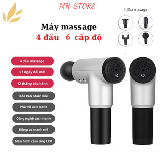 [Hàng Xịn] Máy Massage Cầm Tay Mát Xa Cổ Vai Gáy 6 Chế Độ Sạc Tích Điện Giảm Đau Cứng Cơ