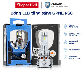 Đèn led tăng sáng ô tô gpne rs8 130w, chân bóng h1, h4, h7, h11, 9005, 9006, 9012, nhiệt màu 6000k