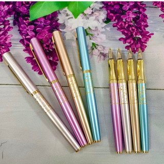 Bút máy ngòi mài hoa vàng Trạng Nguyên 045 luyện viết chữ đẹp, Bút mực luyện chữ tặng kèm ống mực