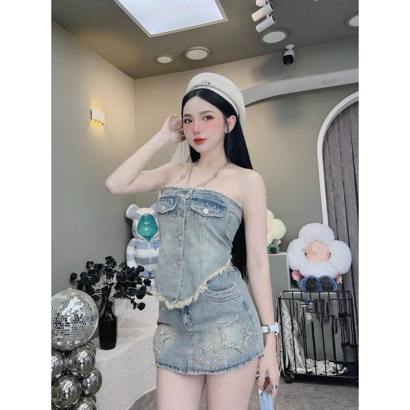 ÁO ỐNG JEAN HOTTREND _ HÌNH THẬT