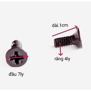 Ốc nắp dầu đen 4lyx1cm x10 con