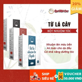 Thuốc nhuộm tóc (RẺ SẬP SÀN), bột nhuộm tóc từ lá cây không hóa chất gây hại, an toàn cho mẹ bầu QUÊ MỘT CỤC 50G