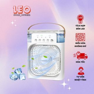 Quạt Phun Sương Tạo Ẩm Làm Mát Để Bàn, Quạt Hơi Nước Mini Điều Hòa Không Khí, Hẹn Giờ Tích Hợp Đèn Ngủ | Venus_Store