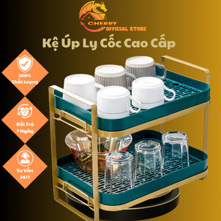 Kệ Để Chén Cao Cấp Tiện Lợi Sạch Sẽ - Kệ Đựng Gia Vị Đa Năng Có Khay Ráo Nước Khung Thép Cao Cấp Chống Rỉ(Cherry Store)