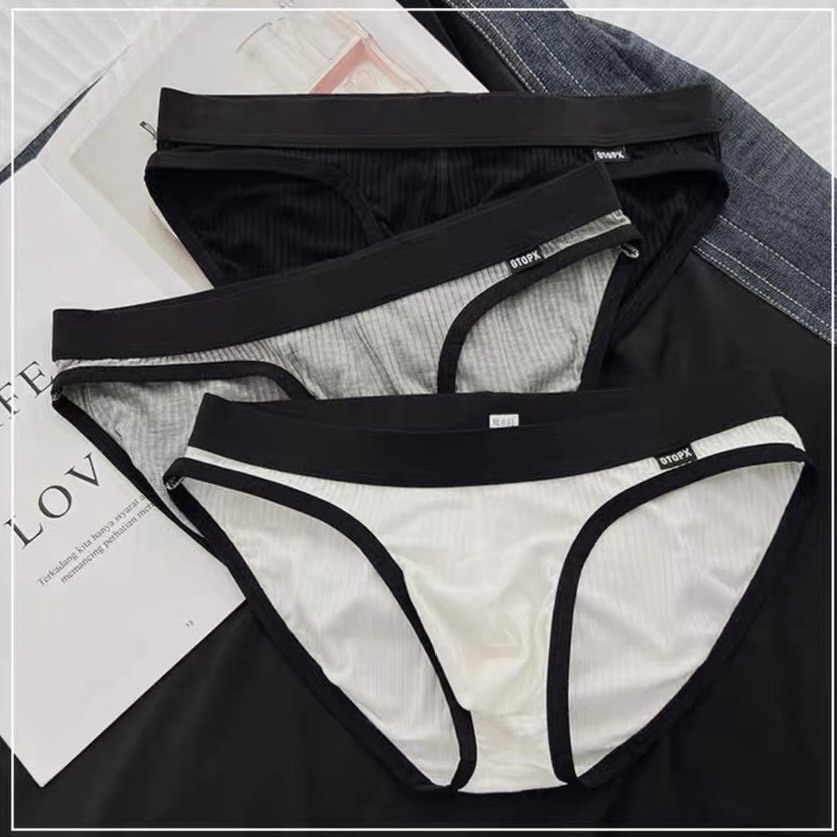 QUẦN LÓT NAM - Dạng Tam Giác GTOPX MAN Basic Sexy Tôn Dáng - Thun Lạnh Sọc Gân