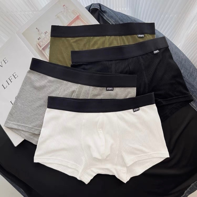 QUẦN LÓT NAM - Dạng Đùi Boxer GTOPX MAN Basic Cá Tính Tôn Dáng - Thun Lạnh Sọc Gân