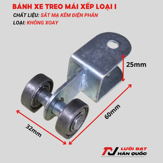 Bánh Xe Treo Mái Xếp Loại Xoay Không Xoay Siêu Chắc Chắn Chất Liệu Sắt Mạ Kẽm Điện Phân