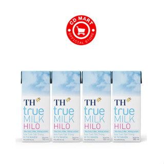 Lốc 4 hộp sữa TH True Milk Hilo 180ml