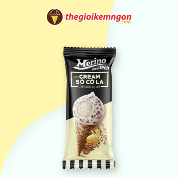 Kem ốc quế cream socola Merino Superteen (60g)