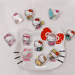 Huy hiệu gim pin cài áo balo túi xách hoạt hình Sanrio Kitty dễ thương