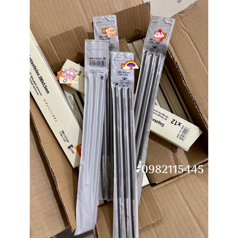 Vỉ 3 chiếc dũa xích cưa S-TIHL hàng loại 1