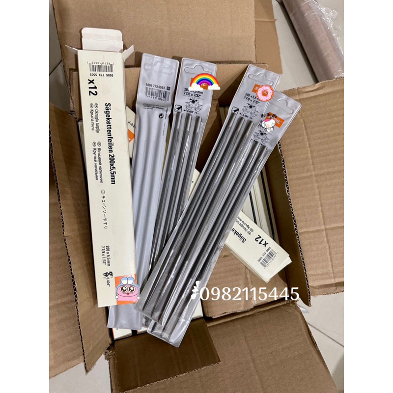 Vỉ 3 chiếc dũa xích cưa S-TIHL hàng loại 1