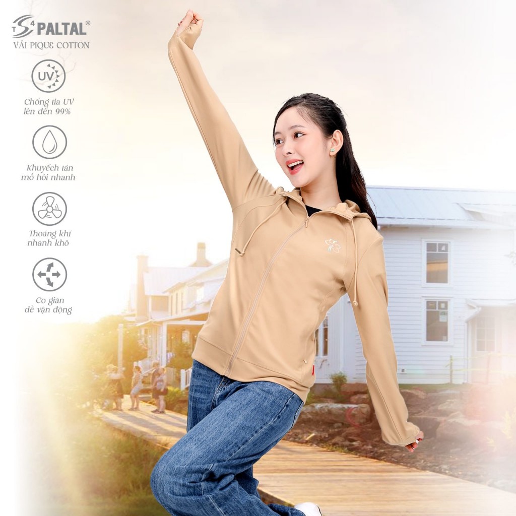 Áo khoác chống nắng cao cấp Paltal chất liệu Pique cotton mỏng nhẹ 5211282