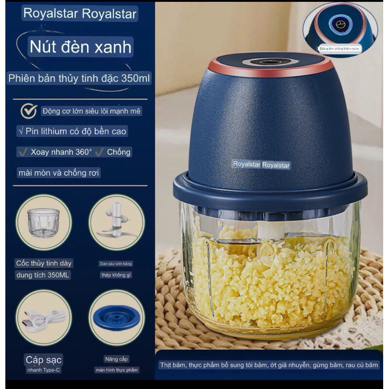 Máy xay tỏi- xay rau củ- xay thịt bằng thủy tinh 250ml và 350ml