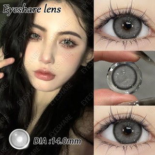 Lens xám1 cặp/2 cái Kính áp tròng hàng ngày LEMON gray tặng kèm khay lens mắt
