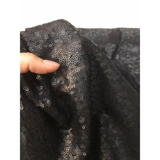 Vải kim sa đen tuyền co giãn nhẹ đẹp sang may đầm váy,đầm body, áo kiểu thời trang