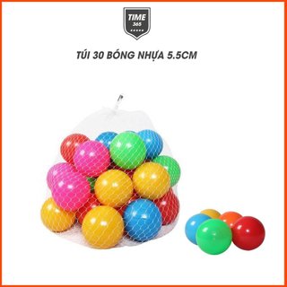 Túi 30 quả bóng nhựa 5cm cho bé chơi nhà bóng - Chất liệu an toàn cho bé
