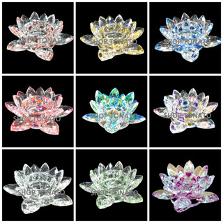 (GIÁ 1 CÁI)ĐẾ NẾN, CHÂN ĐÈN NẾN BƠ,NẾN TEALIGHT HOA SEN PHA LÊ THỦY TINH NHIỀU MÀU