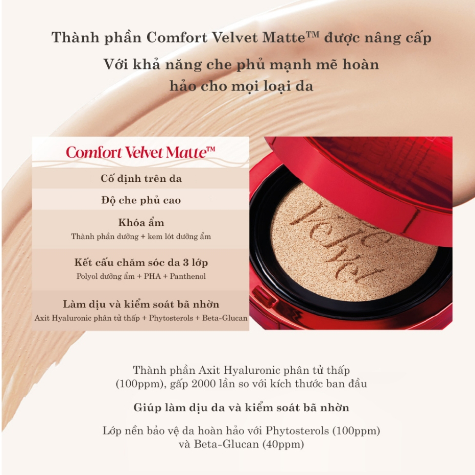 [Lõi Refill] Phấn Nước Espoir Pro Tailor Be Velvet Cover Cushion New Class SPF34 PA++ 13gr