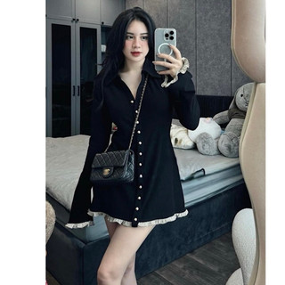 Váy ren cúc dọc sang chảnh