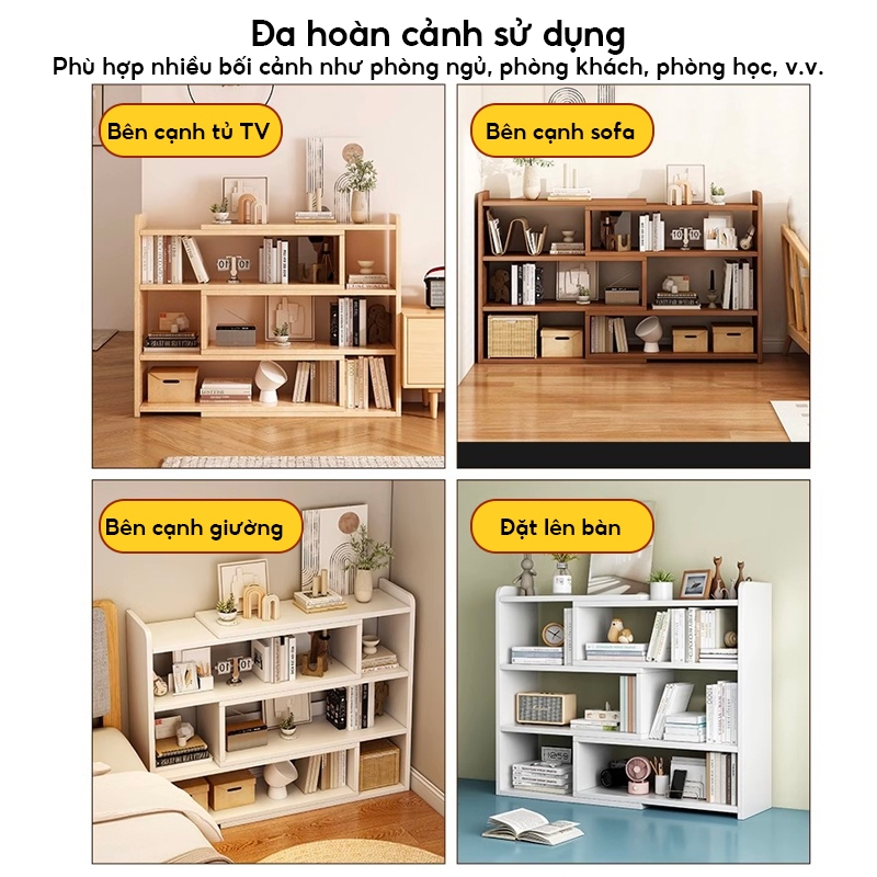 BMZAR Kệ Sách gỗ để bàn Tự do điều chỉnh dài ngắn tiện lợi dễ dàng sử dụng Để 3 màu | BigBuy360 - bigbuy360.vn