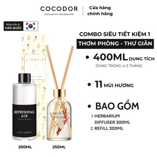 Combo tinh dầu tán hương, xịt phòng, thẻ thơm phòng COCODOR