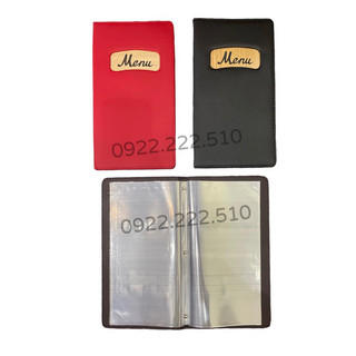 CUỐN BÌA MENU DA THỰC ĐƠN CAO CẤP (16x29cm)