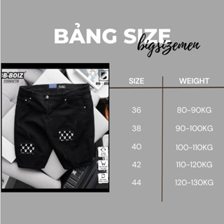 Quần short jean nam size lớn BB - Boiz Big Size họa tiết size 80kg - 130kg - Thỏ SJ0003
