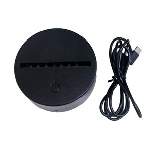 Đế đèn LED 3D nhựa - (Remote, 16 Màu Đèn) (Không kèm tấm mica)