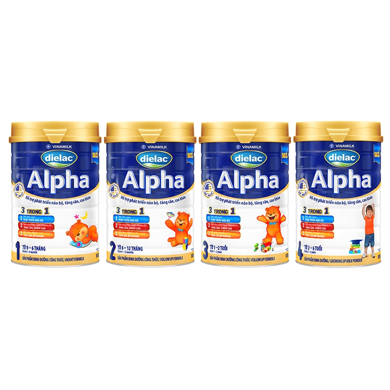 Sữa bột DIELAC ALPHA 1,2,3,4 900g