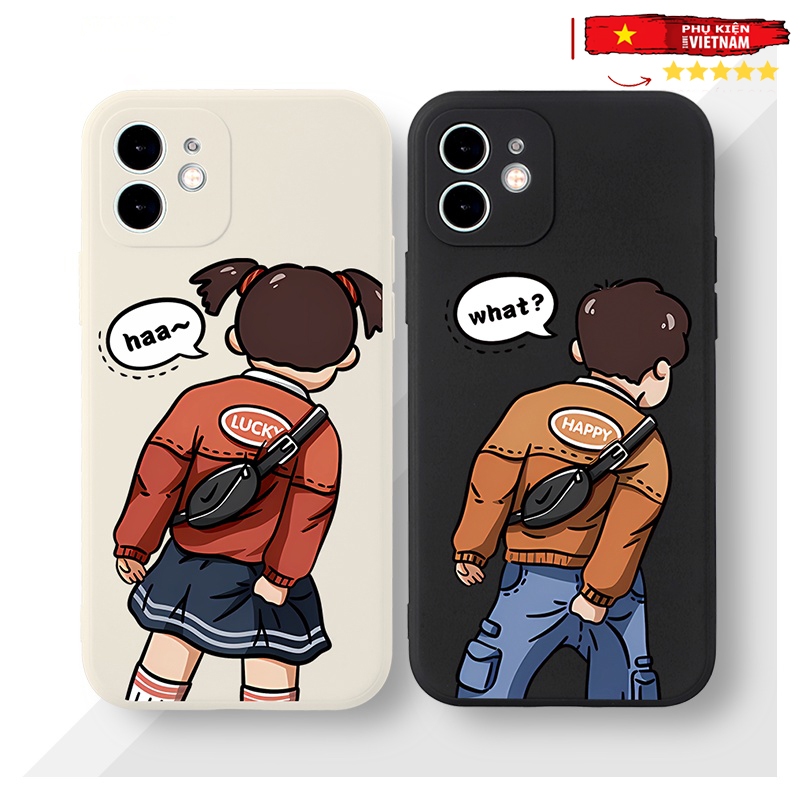 Ốp lưng cho iphone 6/ 7/ 8/ X/ XSMAX/ 11/ 12/ 13/ 14/ 15 PRO/ PROMAX/ PLUS ĐÔI NAM NỮ QUAY LƯNG ĐEO TÚI