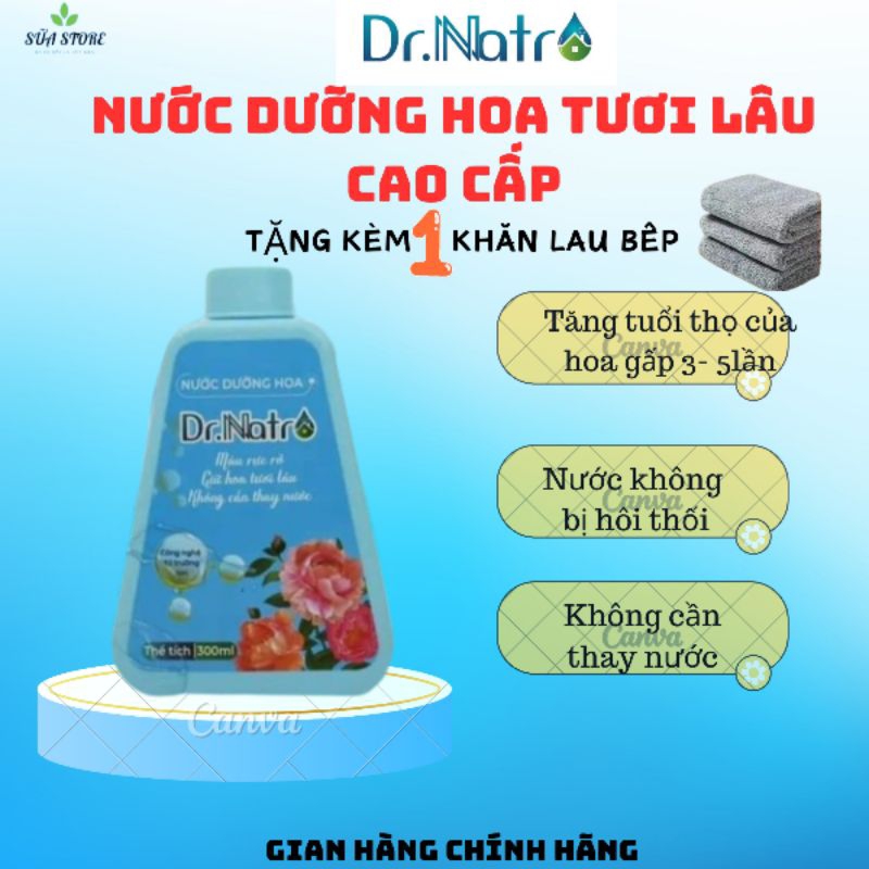 Nước dưỡng hoa Drnatro giúp em tươi siêu lâu,tăng tuổi thọ của hoa,giữ độ bền đẹp màu hoa công nghệ ion từ trường K MÙI