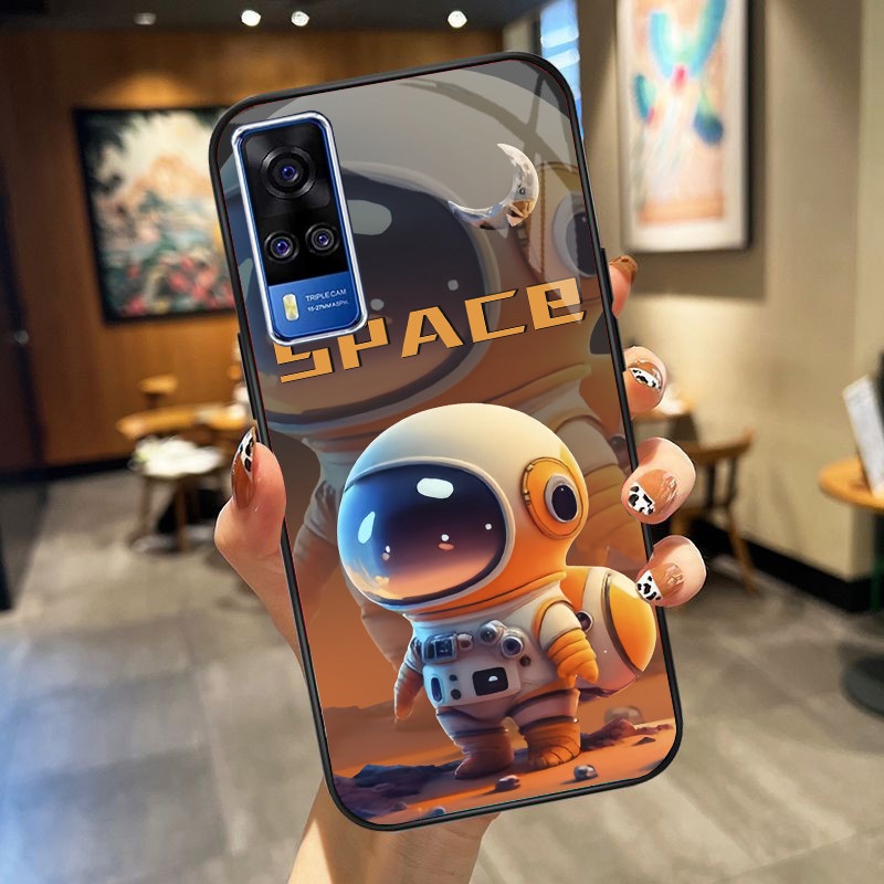 Ốp Lưng VIVO Y51 2020,Y53s ,Y72 5G Mặt kính hình thỏ ngộ nghĩnh, thiết kế độc quyền