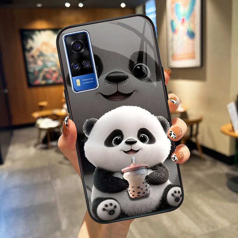 Ốp Lưng VIVO Y51 2020,Y53s ,Y72 5G Mặt kính hình thỏ ngộ nghĩnh, thiết kế độc quyền