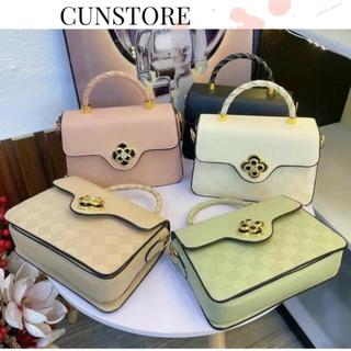 Túi xách nữ công sở khoá hoa xoay cầm tay đeo chéo sang chảnh - túi xách nữ cunstore tdc169