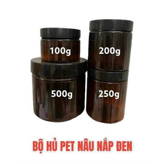 Combo 10 hủ pét nâu 100gr-200gr-250gr-500gr