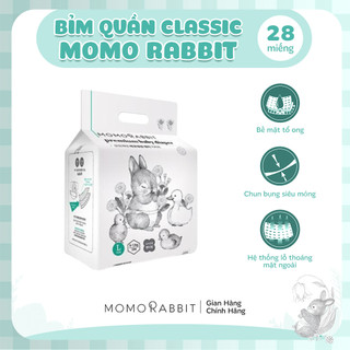Bỉm Quần Classic MOMO RABBIT - Size L - 8-12kg - 28 Miếng