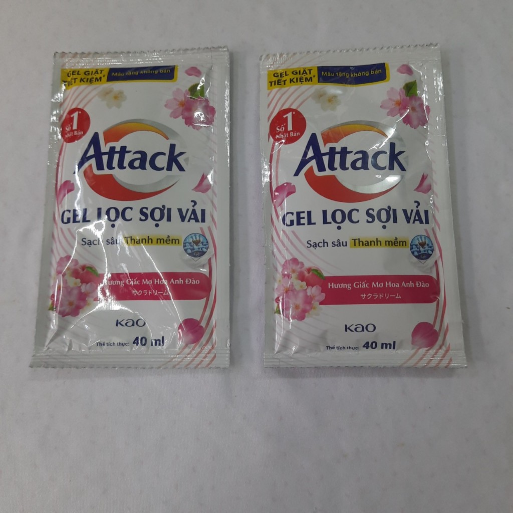 (HÀNG TẶNG KHÔNG BÁN) Gel Giặt Attack Gói Mẫu Dùng Thử 40ml