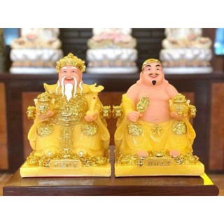 Bộ tượng thần tài thổ địa đá thần tiền tài phát đá