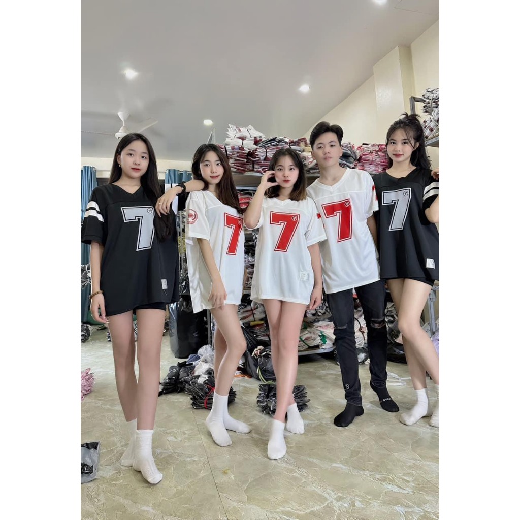 Áo thun bóng đá số 7 EMBROIDER SEVEN Jersey form unisex thể thao S330