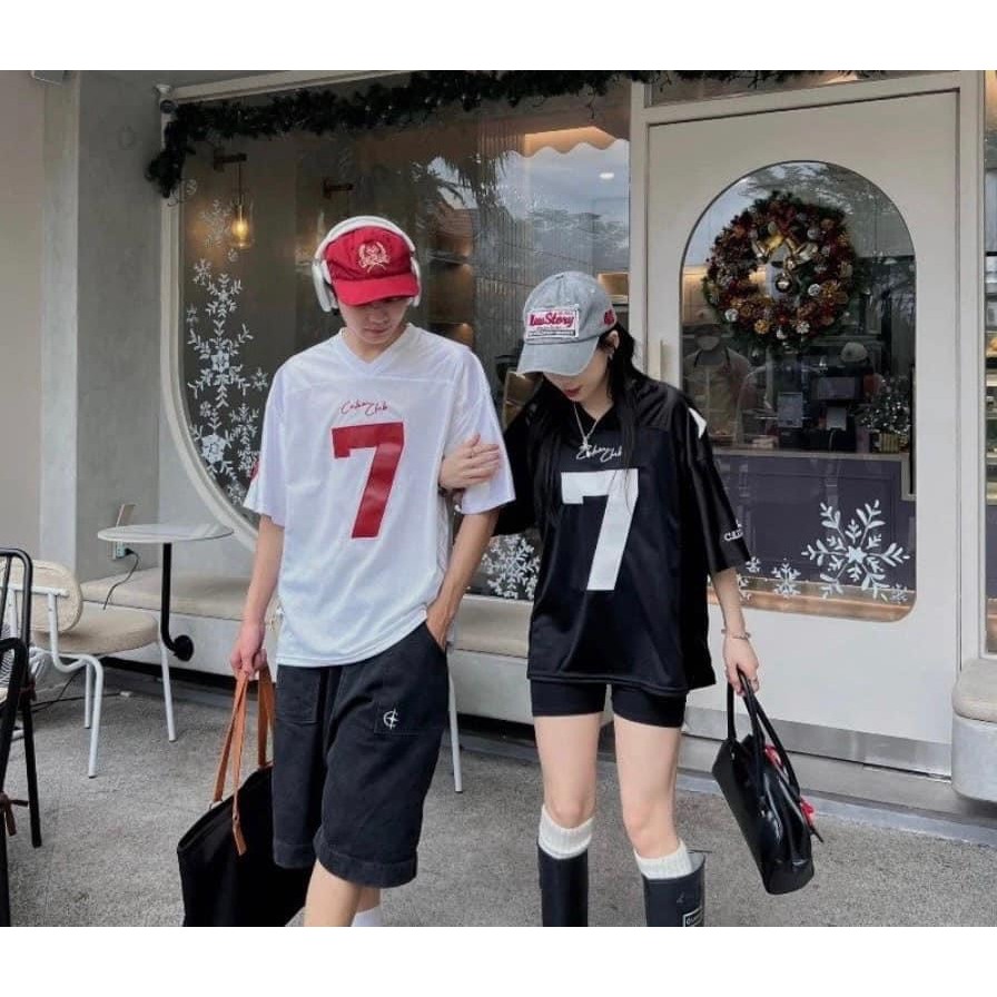 Áo thun bóng đá số 7 EMBROIDER SEVEN Jersey form unisex thể thao S330